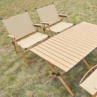 Table pliante d'extérieur moderne et légère avec finition grain métallique pour le camping, le barbecue et les repas