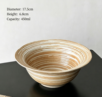 Bol en céramique à large rebord, bol vintage en poterie rustique en forme de chapeau de paille, bol de service pour salade, pâtes, petit-déjeuner, céréales, dessert, vaisselle de cuisine