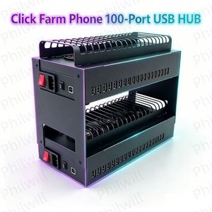 40 Port USB Multi-Port Interface Expansion Extender Mobile Phone <b>Charger</b> Data Transmission Hub Splitter Compatible Farm Box - Product Image 2