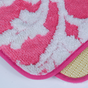 Mat tắm tùy chỉnh microfiber san hô nhung Jacquard phòng tắm Mat mềm chống trượt sàn thảm thấm nước Bộ nhớ Bọt Tắm Mat - Product Image 6