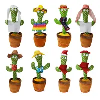 2022 32cm Hot Selling Singen Tanzen Saxophon Kaktus Plüschtiere niedlich tanzen sprechen Sing Dancing Cactus