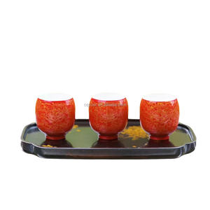 Handmade Daily Use Lacquerware Cup with Unique Exquisite Design Display Collection of Unique Lacquer Finish Product