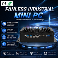 Rugged Fanless Mini Computer Intel 12th Gen Core I3 I5 Industrial PC Dual Ethernet Gateway DDR5 32GB for IoT Control
