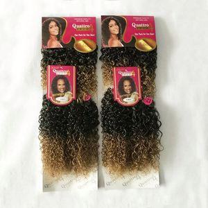 Venta al por mayor de cabello sintético de alta calidad, liso rizado, de una sola trama, onda de agua, corto, 4 paquetes, color natural, 200% de densidad - Product Image 6