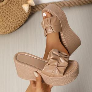 Nuovo Arrivo 2026: Ciabatte con Zeppa Impermeabili, <span class=keywords><strong>Scarpe</strong></span> con Plateau e Ciabatte con Tacco Alto, Ciabatte da Esterno con Suola Spessa, Ciabatte Taglie Forti - Product Image 1