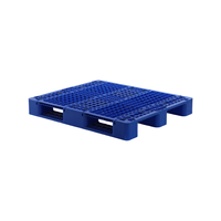 Palet de Plástico Apilable de 3 Niveles con Superficie de Rejilla para Almacenamiento en Almacén, Resistente, 1200x1000mm, para Montacargas, con Logotipo Personalizado, 4 Vías, 4T