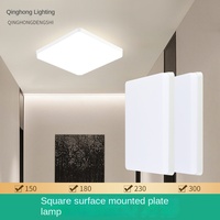 Suspension LED moderne 300x300 en aluminium, forme carrée, alimentation CA, IP44, Ra80, montage en surface, pour maison, bureau, salon, balcon