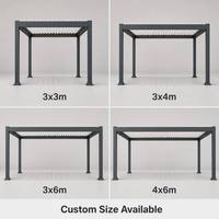 Transforme su Espacio de Ocio de Fin de Semana con una Pérgola de Aluminio Premium con Iluminación LED, Control Remoto Motorizado y Resistencia al Agua