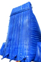 Glissière d'eau gonflable bleue de marbre méga résistante avec la longue glissière de glissement à vendre
