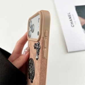 เคสโทรศัพท์มือถือหนัง 3 มิติ สไตล์เรโทรส่วนตัว สำหรับ iPhone 17 <span class=keywords><strong>Air</strong></span>  สำหรับ Apple 16 Pro <span class=keywords><strong>Max</strong></span> อุปกรณ์เสริม DIY ทันสมัย รุ่น 13 14 15 Plus - Product Image 4