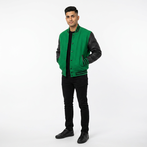 Factory Custom Design Baseball <b>Jacket</b> <b>Long</b> Sleeves Unisex Sport Wear <b>men</b> Varsity <b>Jacket</b> Top Selling High Quality <b>Jackets</b> - Product Image 1