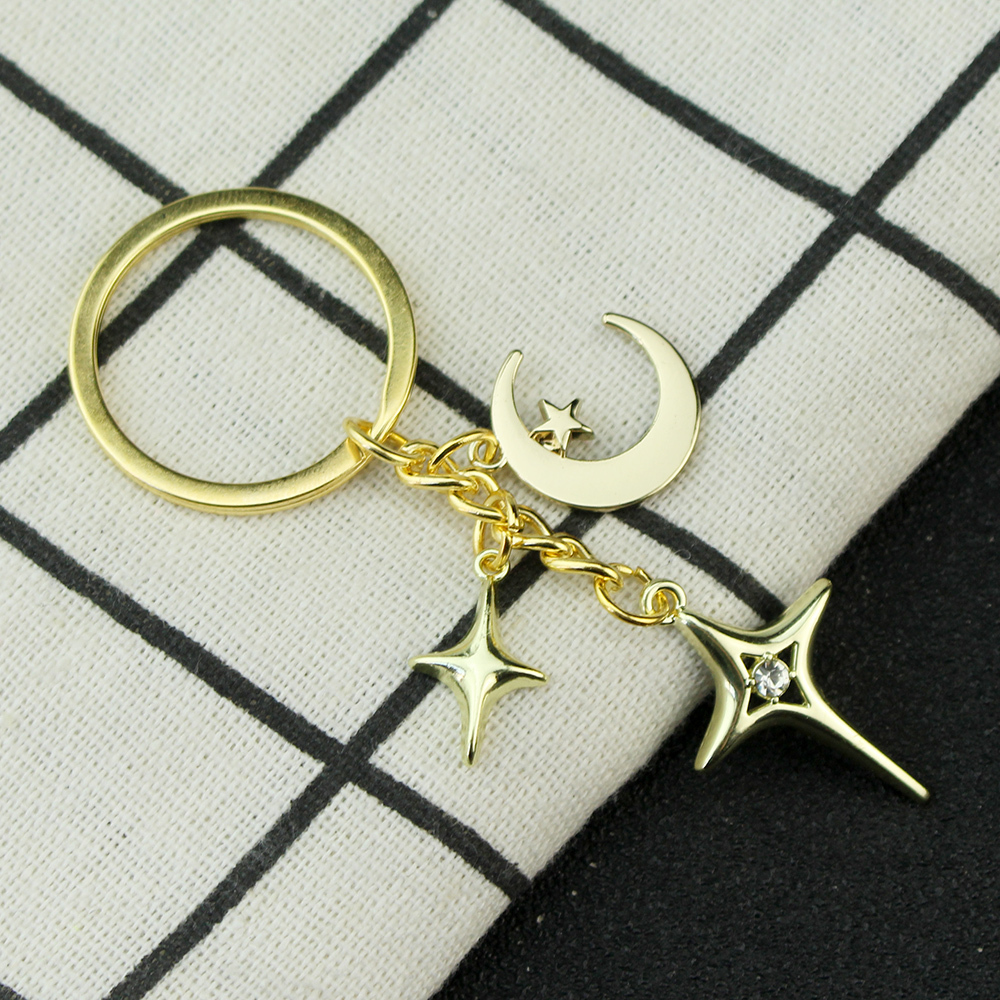 Porte-clés USA étoile En Métal Argenté - Pendentif Charm, Neuf Avec étiquettes