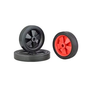 Caster <b>Wheels</b> 4 5 6 7 8 Inch Soft Tread Ball Bearing Silent Operation Engineering <b>Plastics</b> No Brake Bolt Hole Type - Product Image 5