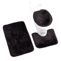 Ensemble de tapis de salle de bain de luxe tissé 3 pièces, écologique, réversible, antidérapant, absorbant l'eau, pour hôtel et usage domestique, tapis en forme de U, couvercle 14