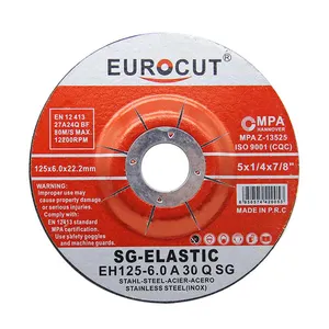 EUROCUT taşlama diski metal için en12413 taşlama tekerlek özellikleri 125x6mm