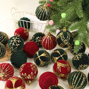 Adornos Navideños para Colgar en la Ventana, Bolas de PVC con Recubrimiento Flocado, Decoración Festiva para Árbol de Navidad, Bolas Pintadas - Product Image 1
