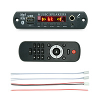 Modul Amplifier Daya Digital 12V 24V 80W+80W, Papan Mikrofon, Pemutar MP3, Wireless BT