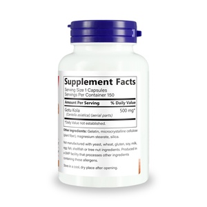 Suplementos de Gotu Kola de Marca Privada 500mg para Adultos, Apoyo Energético y Circulatorio, Cápsulas de Gotu Kola - Product Image 2