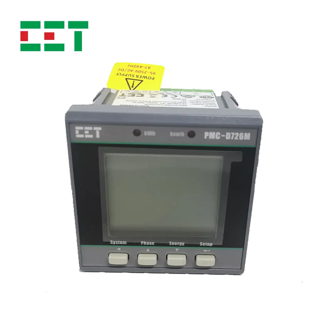 Misuratore di potenza multifunzionale astuto di Digital dell'esposizione LCD trifase di CET PMC-D726M con memoria