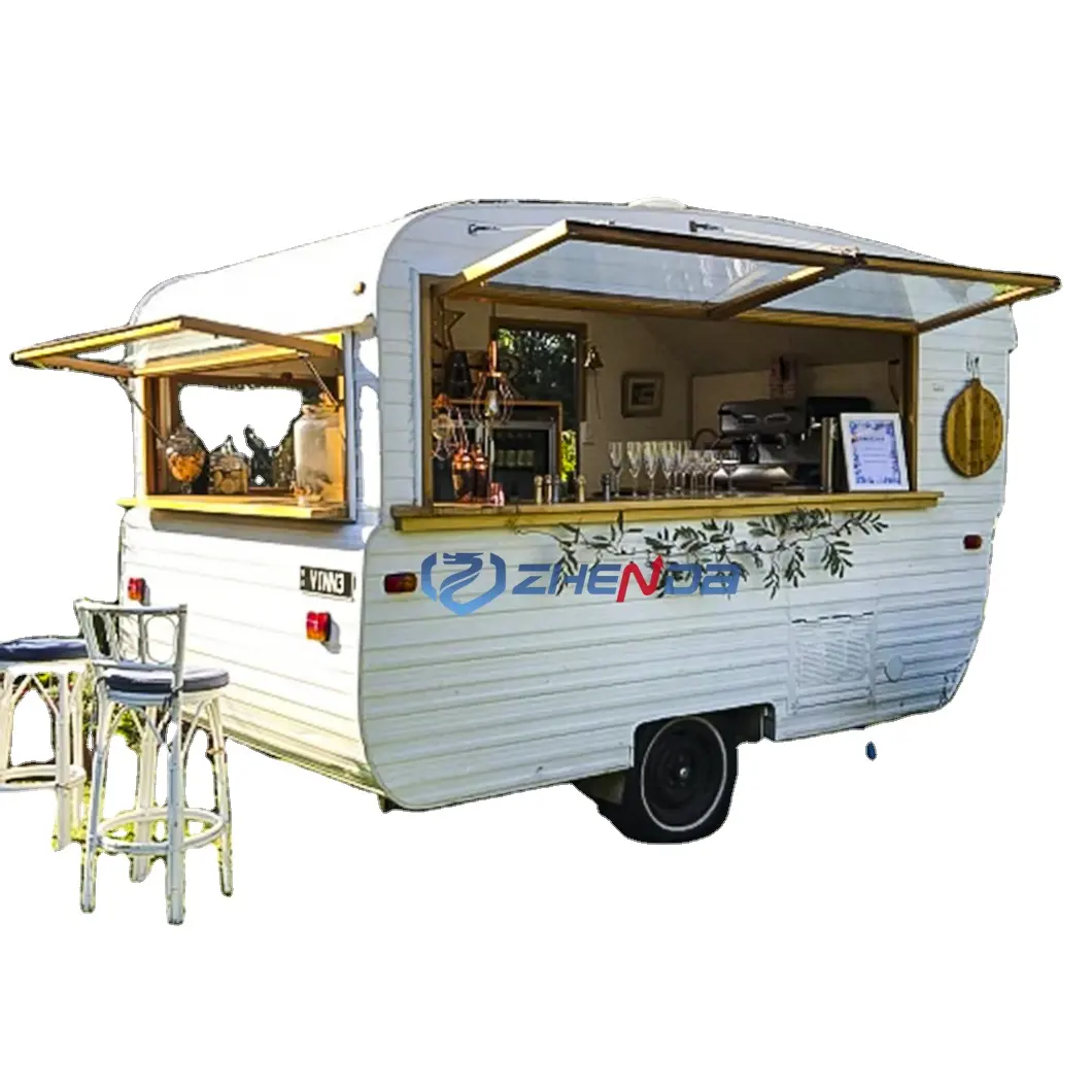Caminhão de venda automática móvel barato do suco com condicionador de ar portátil Varejo camionete para venda caminhão do alimento/reboques elétricos do alimento
