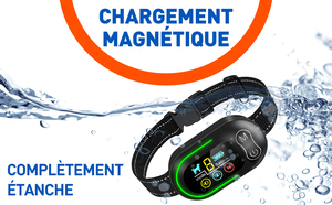 <span class=keywords><strong>Collier</strong></span> <span class=keywords><strong>anti</strong></span>-<span class=keywords><strong>aboiement</strong></span> pour chien sans choc électrique, rechargeable, étanche, avec écran LCD, modes d'entraînement par vibration et son - Product Image 4