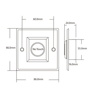 زر خروج 12 فولت من الفولاذ المقاوم للصدأ بدون لمس زر خروج زر التحكم في الوصول إلى باب الخروج زر ضغط - Product Image 5