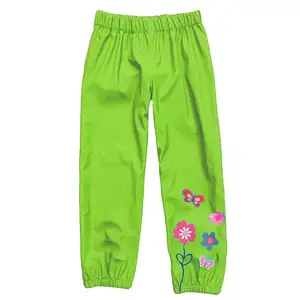 儿童雨裤新款方便花朵印花男孩女孩送雨裤工厂直销婴儿防水雨裤
