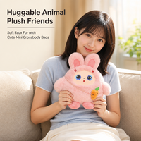 Jouet en peluche électronique robot IA mignon, compagnon lumineux, animal en peluche doux pour garçons et filles