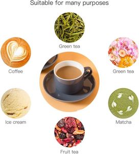 ชุดกาแฟยุโรป แก้วเซรามิกพร้อมจานรอง ขนาด 220 มล. ลายแฟนซี หนาพิเศษ สำหรับคาปูชิโน่ ลาเต้ - Product Image 3