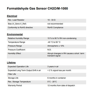 Membrapor Ch2o/M-1000 Formaldehyde Gas Sensor 0-1000 Ppm Miniature Housing For Portable Detectors - Product Image 2