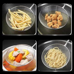 Écumoire araignée en acier inoxydable pour la cuisson et la friture, filtre à huile pour aliments frits, ustensile de cuisine compatible lave-vaisselle - Product Image 3