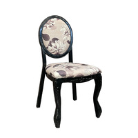 Chaise de salle à manger vintage de style européen à dossier rond en aluminium, avec coussin et doublure en tissu, pour hôtels et restaurants, fournie directement par l'usine Yinma
