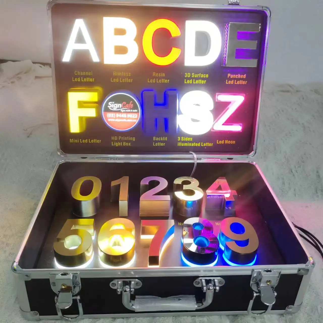 2023 nuevo letrero LED 3D caja de luz letrero de canal de aluminio Led personalizado