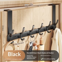 Porte-serviettes à suspendre sur la porte, installation sans perçage, support de rangement non perforé pour salle de bain et chambre, crochet pour peignoir