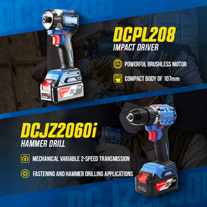 DongCheng 20V Impact Driver martello trapano completo Cordless Set Set cassetta degli attrezzi - Product Image 3