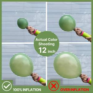 YACHEN dapat disesuaikan EN71-12 142 buah Sage Green balon lengkungan Kit lateks balon karangan bunga Set untuk Baby Shower dekorasi pernikahan - Product Image 4