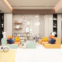 Canapé modulaire en mousse à mémoire de forme pour enfants, salle de jeux moderne pour parents et enfants, canapé sectionnel pour enfants, canapé de jeu doux pour garçons et filles
