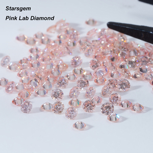 เพชร HPHT ทรงกลม สีชมพู ความสะอาดระดับ VVS VS ขนาดเมลี เพชรสีชมพูเพาะเลี้ยงในห้องปฏิบัติการจาก Starsgem - Product Image 3