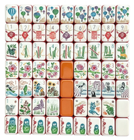 Juego de Mahjong Americano de Lujo, Elegante y Plegable, de Acrílico Naranja de 4 Capas, 160 Fichas, Entretenimiento, Personalizado, Venta al por Mayor y al Detal