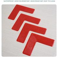 Kit de marquage de lignes de terrain en PVC acrylique adhésif en forme de T et en forme de L, résistant à l'usure et imperméable, pour le lieu de travail, le bureau, l'hôpital