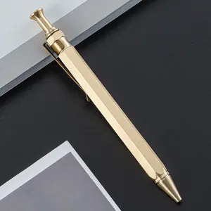 Featured Brand Wholesaler School Gift Stylus Personalized Custom Logo Ball Pens Printing Fashion Writing Boligrafos Brass Pen