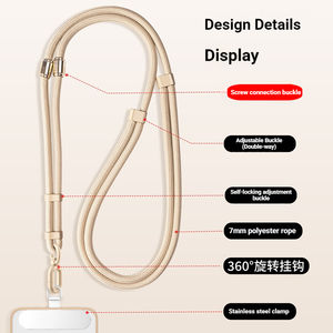 Tali selempang <span class=keywords><strong>3</strong></span> dalam 1, tali panjang anti-hilang yang dapat disesuaikan, tali leher dan pergelangan tangan dengan fitur yang dapat dilepas untuk ponsel - Product Image 4