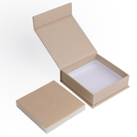 Boîte à bijoux de luxe personnalisée avec logo de marque, en carton rigide, avec fermeture magnétique, emballage en papier, boîte cadeau magnétique pliable, doublure en éponge, gaufrage