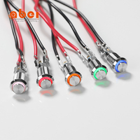 Derekabei — mini interrupteur avec bouton-poussoir en métal, bouton-poussoir, imperméable, 8mm, 5V, 6V, 12V, 24V, 1no, interrupteur momentané