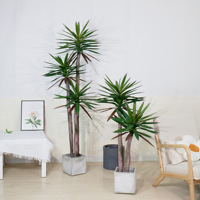 Grand bonsaï d'extérieur en soie verte de style scandinave, cycad en pot sur pied, pour Thanksgiving, Noël, Pâques, Nouvel An