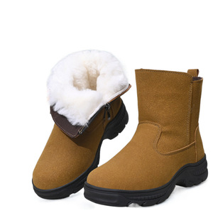 Botas de Nieve para Hombre, Forradas de Lana, Tacón Medio, Antideslizantes, Cálidas para Invierno, Botas para Exteriores - Product Image 5