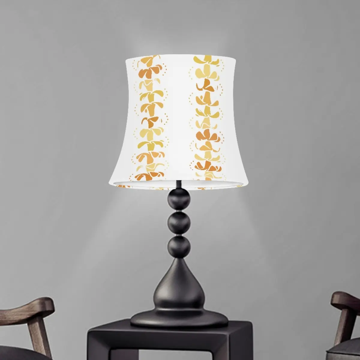 Hawaii Style Puakenikeni Lei Print Lampshade Cylindrical Three-Dimensional Minimalist And Fashionable Lampshade Home Decor