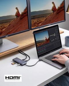 ฮับ Anker 8-in-1 USB-C พร้อมจอภาพคู่ 4K 2 HDMI, ฮับอีเธอร์เน็ต 1 Gbps, จ่ายไฟ 85W, การ์ดสำหรับ Pro 8-in-1 USB C Hub - Product Image 2
