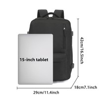 Sac à dos de voyage imperméable avec compartiment à chaussures, 180 °   Sac à dos pour ordinateur portable avec compartiment humide/sec, sangle de bagage, idéal pour les voyages d'affaires
