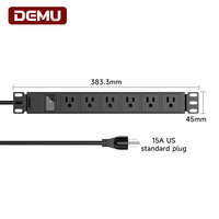 Unité de distribution d'alimentation PDU, 4 prises standard américaines, interrupteur de surcharge 15A 1875W, montage en rack pour centre de données, FCC ETL